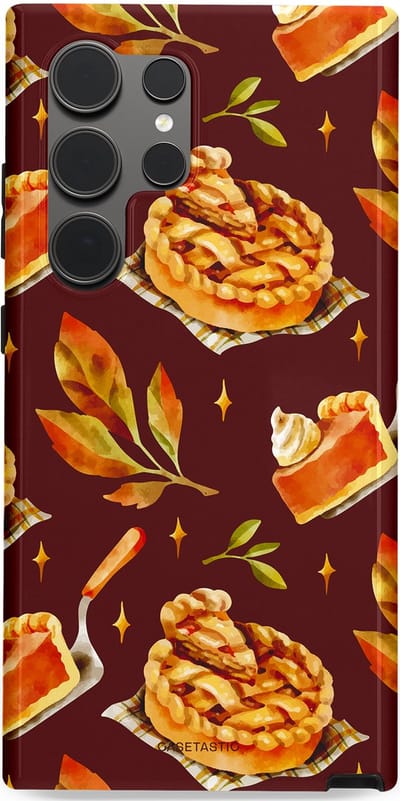 Casetastic Hoesje Geschikt voor Samsung S24 Ultra - Stijlvolle Beschermende Duo-layer Case - Karamel Appel Ontwerp