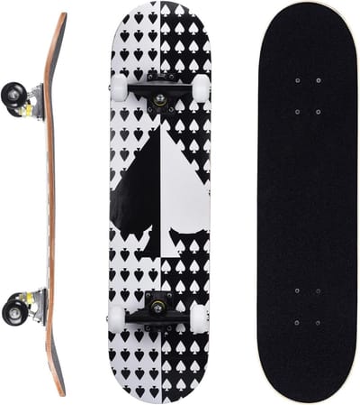 Compleet Skateboard - Beginner Skateboard - Outdoor Cruisen - 7 Lagen Esdoorn Deck - 70 x 20 cm - Zwarte Schoppen