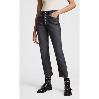 AllSaints Jules Jean Vintage Black Maat: W27 | Straight Broeken Outlet | Dames | Zwart