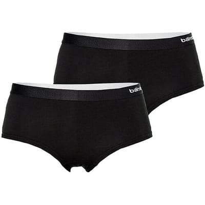 Apollo Hipsters Dames Bamboo Basic Zwart 2-pack-S