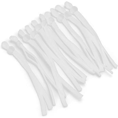 200 pièces Élastiques Boucle Réglable Élastique Cordon Corde pour Couture Blanc Plat
