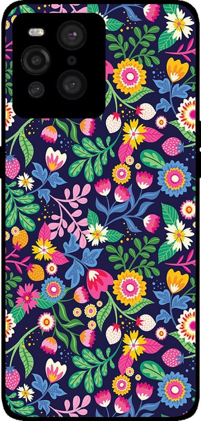Smartphonica Telefoonhoesje Geschikt voor Oppo Find X3 Pro met bloemen opdruk - TPU backcover case flower design geschikt voor Oppo Find X3 Pro