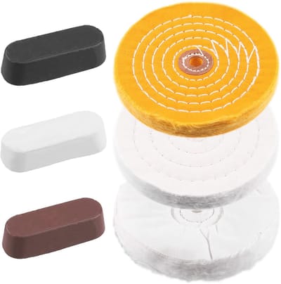 Polijstwielen en Polijstverbindingen Set - 6 Stuks (6 Inch) voor Bankslijpmachines