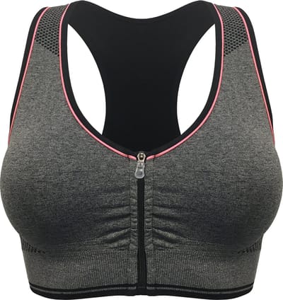 MAGIC Bodyfashion Active Bra Front Closure Sportbeha - Grey - Maat S