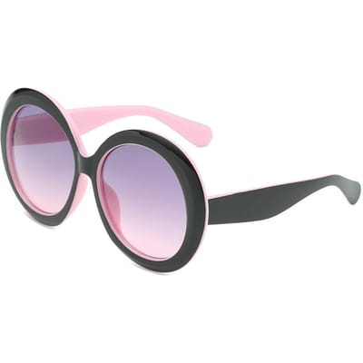 Vintage Grote Ronde Zonnebril Dames Bruin Verloop Oversized Luxe Designer Spiegel Heldere Glazen Mode Vrouwelijk
