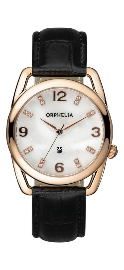 Orphelia 153-1722-11 - Horloge - Leder -  Roestvrij staal