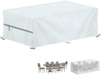 Dailygoods- Tuinmeubelhoes Waterdicht - Tuinmeubelhoes Rechthoekig 260x100x80cm - Beschermhoes Tuinmeubelen - Windproof - UV-bestendig - Scheurvast - Tuinmeubels