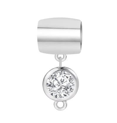 Quiges - 925 - Zilveren - Bedels -Sterling zilver - Beads - Zirkonia Hanger Kraal Charm - Geschikt – voor - alle bekende merken - Armband Z180