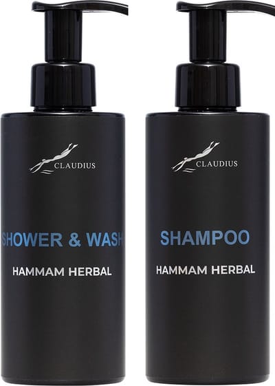 Douchepakket Hammam Herbal - Shower & Wash + Shampoo - 300 ml per fles - bodycare - luxe fles - set van 2 stuks - Cadeau