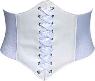 FIFO Effen Unisex Dames Korset, Elegante, Esthetisch, Wit