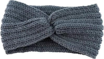 Ulanax - Winter Fashion Haarband Grijs - Hoofdband Oorwarmers - Unieke Stijlvolle Accessoire - Warme Gebreide Hoofdband