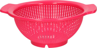 Plasticforte Keuken vergiet/zeef - kunststof - D23 x H10 cm - fuchsia roze