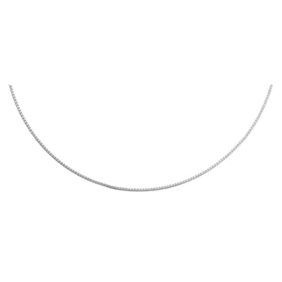 Lucardi Dames Ketting met venetiaanse schakel - Echt Zilver - Ketting - Cadeau - 38 cm - Zilverkleurig
