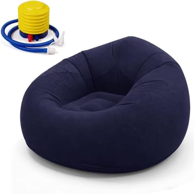ZMR® Opblaasbare Bank - Campingstoel - Opblaasbare Loungebank - Blauw - 60cm x 105cm x 105cm