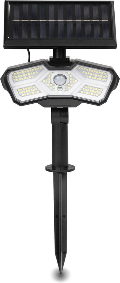 EASYmaxx zonnelamp 3,7V zwart met afneembaar zonnepaneel