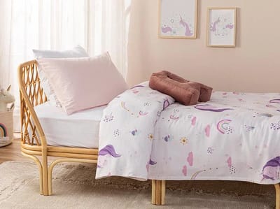 English Home baby deken - Unicorn - 150x200 cm - Roze