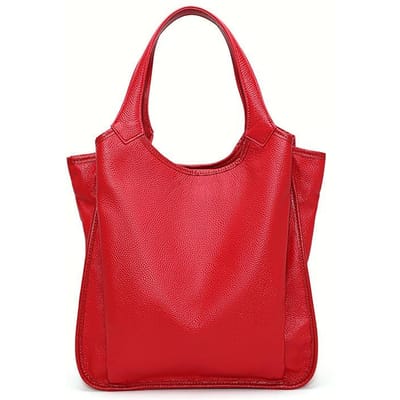 Grote Capaciteit Tote Bag Nieuwe Toplaag Koeienhuid Handtas Modieuze Veelzijdige en Modieuze Schoudertas voor Dames red