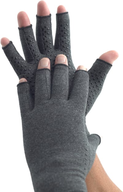 Compressie Handschoenen - Reuma Handschoen - Artrose Handschoen - Pijnverlichting bij CTS - RSI - Artritis - Grijs