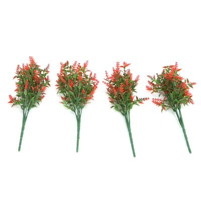 4 stuks Kunstmatige Lavendel Helder Levendig Natuurlijk Plastic Bloem voor Tuin Veranda Raam brown