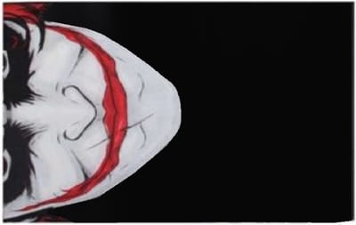 Haarsoires Haarband Multifunctioneel 45x25cm - Joker Face - Zwart Wit Rood - Elastische Stof - Bandana Col Nekwarmer - Sport Outdoor Casual - Unisex