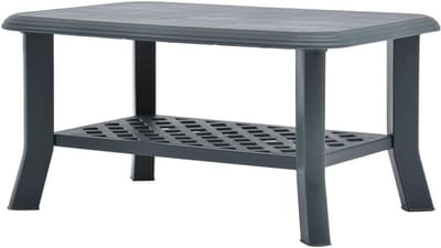 Tuin Salontafel - Kunststof Tafel - Buiten Ontspannen - Geen Montage Nodig - 90 x 60 cm - Groen