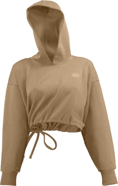GracefulGlide Fashion Dames Hoodie Beige S/M