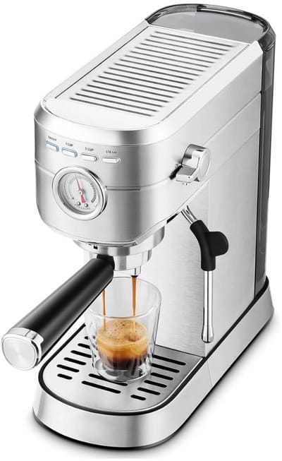 CLVP® Espressomachine - Koffiezetapparaat - Koffiemachines - Zilver