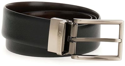 GUESS Leren riem Adjustable and Reversible Leather Belt W115 Black / Dark Brown zwart donkerbruin