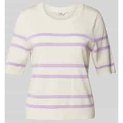Gebreide pullover met ronde hals, model 'Carla'