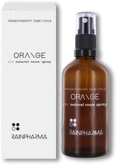 RainPharma Natural Room Spray Orange - 100ml – Met Pure Essentiële Olie – Intense Geur – Geschikt voor Textiel – Natuurlijk Huisparfum – Interieurspray – Luxe Woonaccessoires – Luchtverfrisser – Aromatherapie Producten