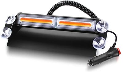 Dashboard flitser - COB LED - Rood / wit - 12 / 24V