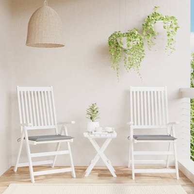 vidaXL - Tuinstoelkussens - 2 - st - 50x50x3 - cm - stof - grijs