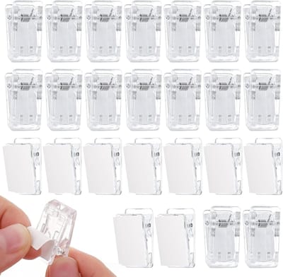 Set van 25 Transparante Zelfklevende Lenteclips voor Buiten, Decoratieve Wandclips voor Foto's en Documenten, Ideaal voor Thuis en Kantoor