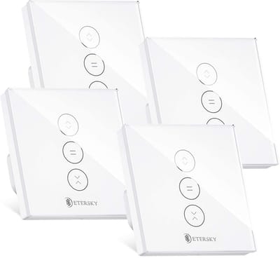 Set van 4 Slimme Gordijnschakelaars met Wifi voor Elektrische Rolluiken