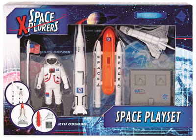 Space Xplorers ruimtevaart speelgoed Space Shuttle speelset 6-delig.