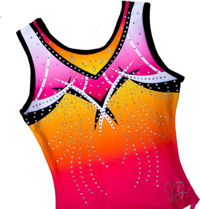 Sparkle&Dream Gympakje Turnpakje Jade Neon - CME | maat 122 - 128 voor turnen en gymnastiek