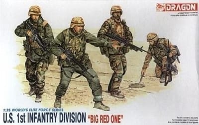 Dragon Modelbouwpakket Militaire voertuigen - 3015 U.S. 1st Infantry Division - Big Red One - Worlds Elite Force Series Plastic - 1:35 - Modelbouw