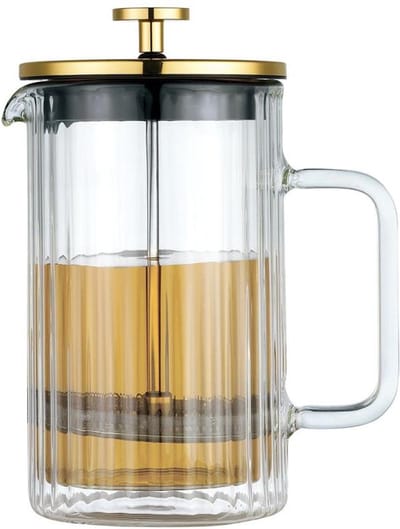 Klausberg Piston Koffie-/Thee Zetter - Glas - 0.6L - Theepress | theemaker| theezetter| French press voor koffie en thee
