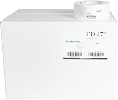TD47 Ducttape 50mm x 50m Wit (Doos 24 Rol)