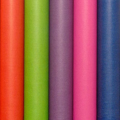 Benza cadeaupapier - Gekleurde kraft inpakpapier - 200 x 70 cm - 6 rollen