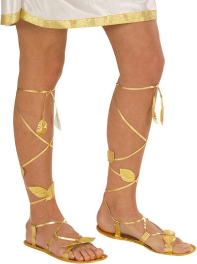 Widmann Romeinse sandalen - goud - verkleden - gladiator/Cleopatra - romeinen