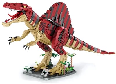 Woma - Spinosaurus Bouwset - Jurassic World Dinosaurussen Bouwpakket - 3D Puzzle Bouwblokken - Educatief Speelgoed - Compatibel met Lego bouwstenen - 2005 Stuks