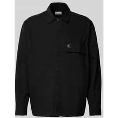 Regular fit overhemdjack met labelstitching