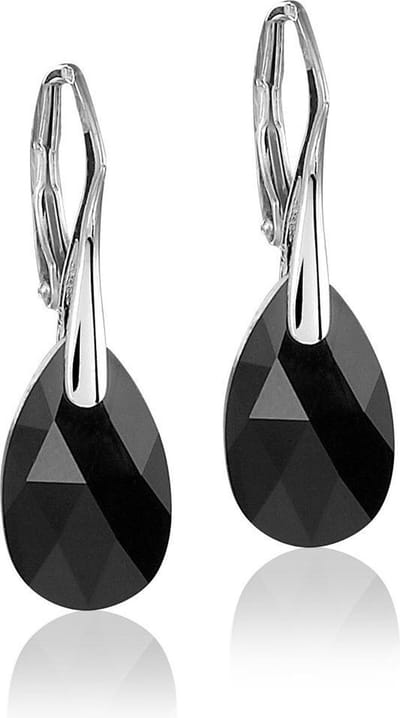 Montebello Oorbellen Polat - 925 Zilver Gerhodineerd - Swarovski - 32x16mm