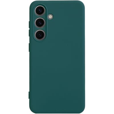 ShieldCase silicone hoesje - geschikt voor Samsung Galaxy S24 - siliconen Samsung Galaxy S24 hoesje - backcover - donkergroen