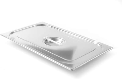 HENDI Deksel voor GN-containers – lepeluitsparing – 530x325 mm – roestvrij staal