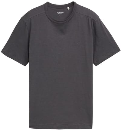 Tom Tailor - Basic T-shirt van katoen - Maat XXL - Tarmac Grey