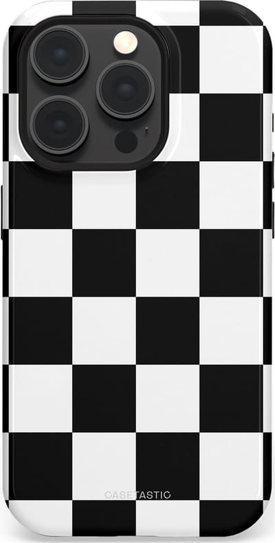 Casetastic Hoesje Geschikt voor Apple iPhone 15 Pro Magsafe - Stijlvolle Beschermende Duo-layer Case - Schaak