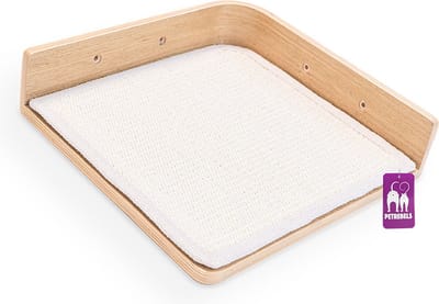 Petrebels Wandmeubel wandmontage Klimmuur Kat - Kattenmuur Corner lounge 35-Rusty Oak - 35 x 35 x 6 cm