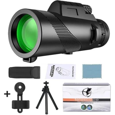 Draagbare Krachtige 80x100 HD Monoculaire 50000M Telescoop Lange Afstand Zoom Met Statief Telefoonclip Voor Buiten Jagen Kamperen Toerisme